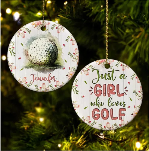 Miniatura 9 de Hyturtle Adorno de Navidad personalizado para amantes del béisbol, adorno de cerámica con nombre personalizado de Just A Girl Who Loves Baseball