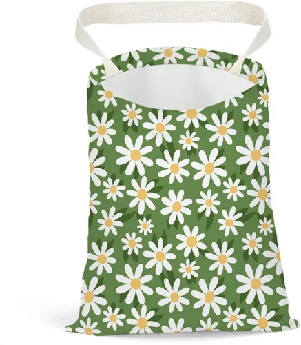 Miniatura 20 de Basurero para automóvil, organizador impermeable para asiento trasero con bolsa colgante para vehículo, viajes, campamento, hojas de palma