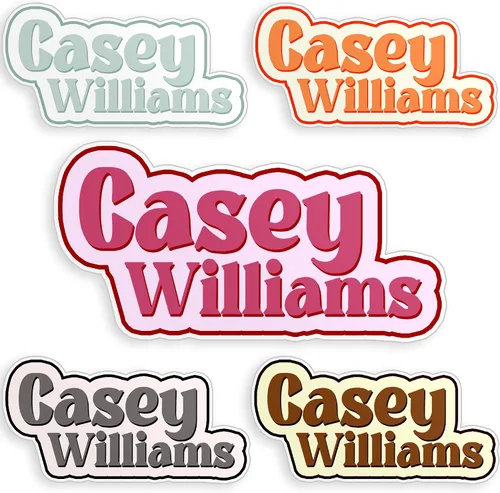 Miniatura 8 de Adhesivo de nombre personalizado - Adhesivo de nombre personalizado y adaptado, adhesivo de vinilo troquelado impermeable de 3 capas
