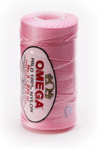 Miniatura 15 de Nylon NO.5 by Omega - Cuerda fuerte 100% nailon para ganchillo fino y manualidades - Color: 04 amarillo claro