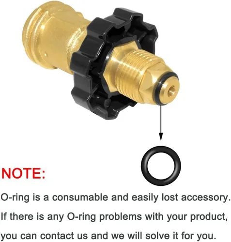 Miniatura 2 de Joywayus Adaptador universal de tanque de propano que convierte POL a QCC1 / Tipo 1, dispositivo de seguridad de control de válvula de latón