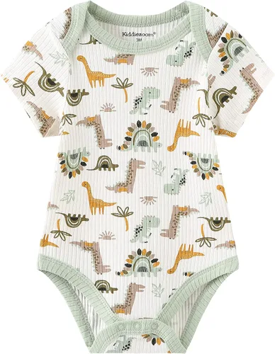 Miniatura 25 de Kiddiezoom Mameluco unisex de algodón de una pieza para bebé recién nacido, 5