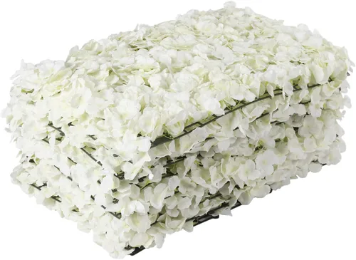 Miniatura 7 de Panel de pared de flores densas, 15.8 x 23.6 pulgadas por rosa blanca lechosa, decoración de telón de fondo para bodas, despedidas de soltera, baby