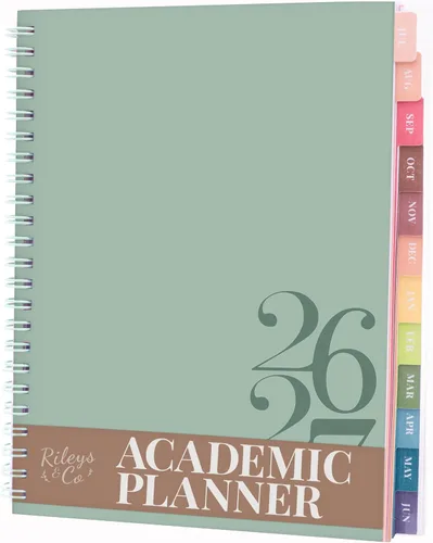 Miniatura 22 de Rileys - Agenda académica 2026-2027, agenda diaria, semanal y mensual, julio de 2026 a junio de 2027, páginas de notas para estudiantes