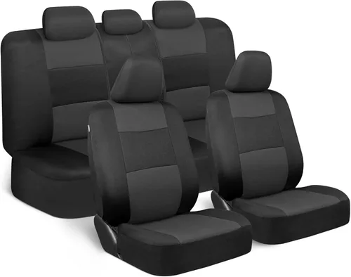 Miniatura 23 de BDK PolyPro Juego de 2 Fundas de Asientos Delanteros de Automóvil en Beige/Negro - Fundas de Asientos Delanteros para Automóviles, Camiones