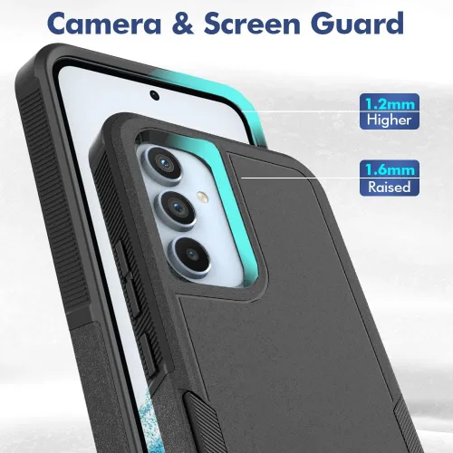 Miniatura 183 de Jeylly Compatible con Samsung Galaxy A22 5G Funda, Funda Samsung A22 5G con 2pcs protectores de pantalla de vidrio templado