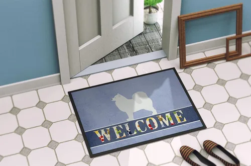 Miniatura 4 de Caroline's Treasures BB5563MAT Samoyed - Felpudo de bienvenida de 18 x 27 pulgadas, para interiores y exteriores, para entrada, antideslizante