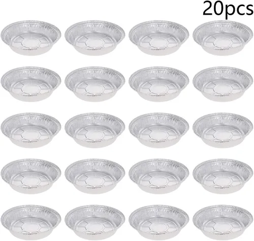 Miniatura 2 de Othmro 20 sartenes de papel de aluminio de 24.3 fl oz reciclables para llevar, recipientes de alimentos de papel de aluminio, sartenes redondas
