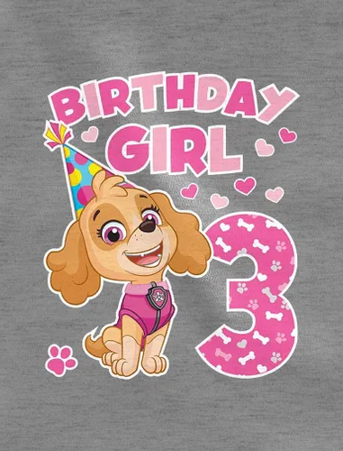 Miniatura 2 de Camiseta de cumpleaños para niña de Paw Patrol Skye de tercer cumpleaños para niños pequeños