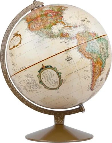 Replogle Globos Franklin World Globe, océano antiguo, 12 pulgadas de diámetro, relieve elevado (relieve tridimensional para cordilleras). Este globo