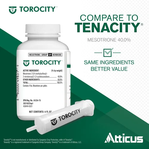 Miniatura 2 de Atticus Torocity Herbicida (8oz) - (Comparar con Tenacity) - Concentrado de Mesotriona - Herbicida Selectivo para Céspedes y Pastos - Control Pre
