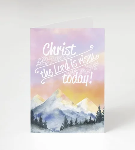 M Market On Mainstreet Tarjetas de felicitación de Pascua con sobres blancos (25 unidades) (Cristo el Señor ha resucitado hoy)