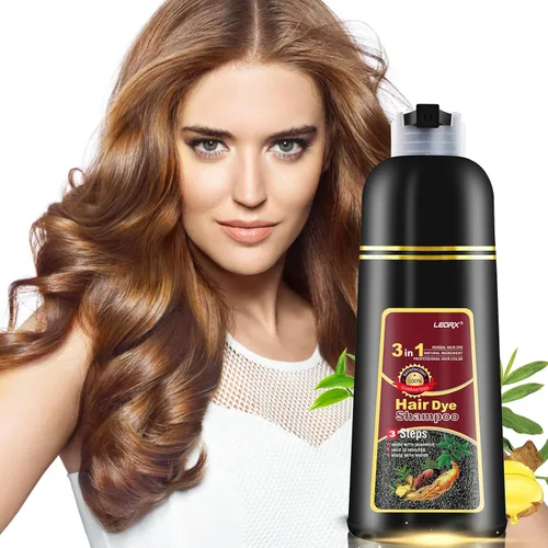 Miniatura 25 de leorx - Paquete de 2 champús de tinte para el cabello negro, 3 en 1, tinte de champú para cobertura de canas, coloración herbaria instantánea