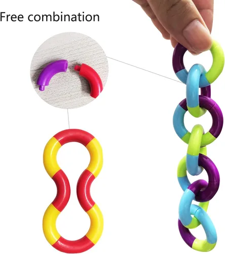 Miniatura 3 de 20 juguetes silenciosos y giratorios para una experiencia única de ansiedad, juguetes sensoriales antiansiedad que se combinan en nuevas formas