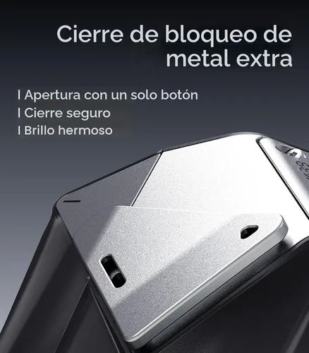 Miniatura 5 de Aulumu A39 Estuche geométrico para AirPods Pro 3 con cerradura Funda protectora con hebilla de nylon Armadura de aleación Compatible