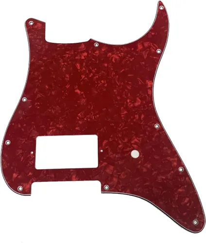 Miniatura 5 de KAISH - Golpeador de guitarra con 11 agujeros, estilo ST/Strat, un humbucker, para Delonge Stratocaster/Strat, color perla envejecida