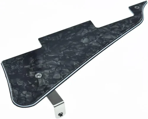 Miniatura 6 de KAISH Golpeador de guitarra Abalone Pearl LP con soporte de acero inoxidable negro y tornillos de montaje de acero para USA Les Paul