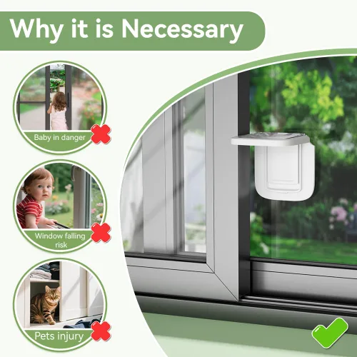 Miniatura 2 de SAFELON Cerradura de ventana deslizante de seguridad para niños, 4 unidades, cerradura de puerta deslizante para patio y armario, fácil de instalar