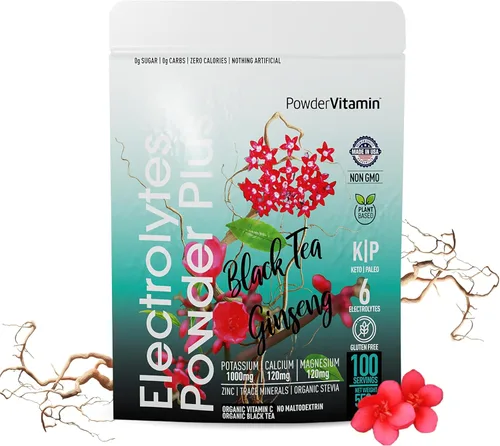 Miniatura 16 de Polvo de Electrolitos Plus (50 porciones), 0 calorías Keto, 0 azúcar, sin maltodextrina, 1000 mg de potasio, 120 mg de calcio, 120 mg de magnesio