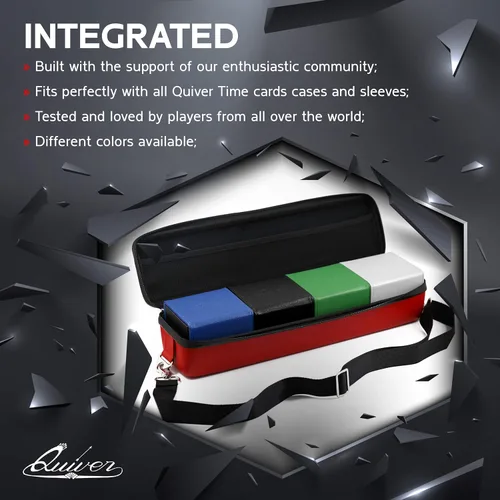 Miniatura 7 de Quiver Time Black Citadel Deck Block for Magic: the Gathering Cards - TCG 100+ Premium Commander Deck Box, caja de mazos MTG para tarjetas, dados