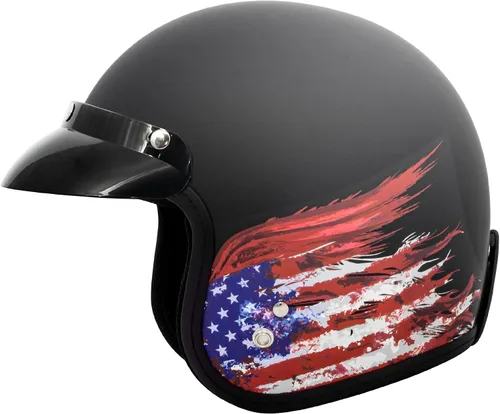 Miniatura 9 de VCAN Casco de motocicleta V85C 3/4 de cara abierta aprobado por DOT