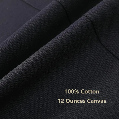 Miniatura 4 de AFUN Delantales de chef para mujeres y hombres con bolsillos grandes, delantal de trabajo repelente al agua de lona de algodón, talla M a XXL (negro)