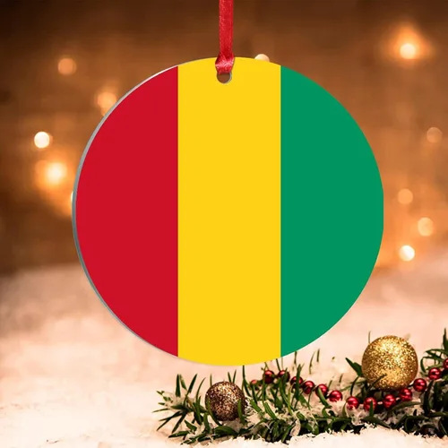 Miniatura 11 de Adorno de Navidad de Guyana, bandera de Guyana, recuerdo navideño, adorno de Navidad de acrílico, bandera nacional, recuerdo de país, decoraciones