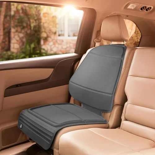 Miniatura 4 de Munchkin Protector de asiento de coche para niños, protector de asiento Elite con tela Grime Guard, gris oscuro