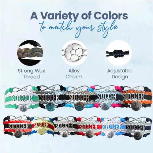 Miniatura 50 de Sportybella - Pulsera de fútbol ajustable, regalo para jugadores