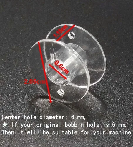 Miniatura 2 de JZK 25 bobinas para máquina de coser para Brother Janome Singer Elna Babylock Kenmore, etc., plástico transparente