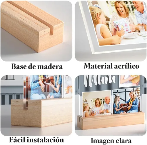 Miniatura 8 de Bulaient Marco de fotos personalizado con fotos, marcos de fotos personalizados, marco de fotos personalizado, regalos de aniversario personalizados
