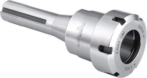 Miniatura 6 de Accusize Industrial Tools Mandril con boquilla Er40 con vástago R8, extremo de barra de tracción -20 de 7/16 '', máximo TIR 0.0002 '' O.D a I.D.