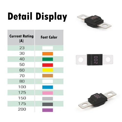 Miniatura 3 de Fusible de automóvil AMI/MIDI de 6 uds 150A de alta corriente perno en los fusibles para el sistema de video audio marino automotriz MIDI/AMI