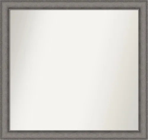 Miniatura 60 de Amanti Art Espejo de pared personalizado no biselado (24.5 x 24.5 pulgadas), marco gris marrón alta, varios tamaños personalizados, espejo de baño