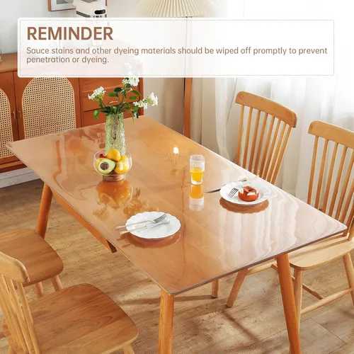 Miniatura 4 de Warmstar Protector de Mesa Transparente - 2mm de Grosor, 12 x 36 Pulgadas, Mantel de Mesa, Alfombrilla de Escritorio para Mesa de Café, Comedor