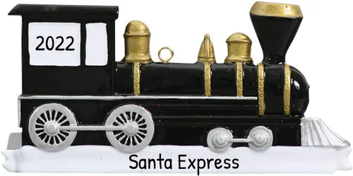 Adorno de tren personalizado 2025 – Adorno Polar Express de tren de locomotora, regalos para viajeros internacionales, vehículo de Navidad,