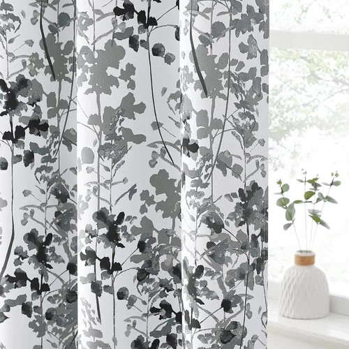 Miniatura 11 de Cortinas Kgorge opacas, diseño de damasco