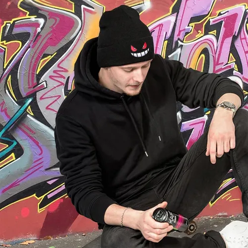 Miniatura 5 de NEECS Gorros de anime para hombres y mujeres, cálidos y elásticos con puños bordados