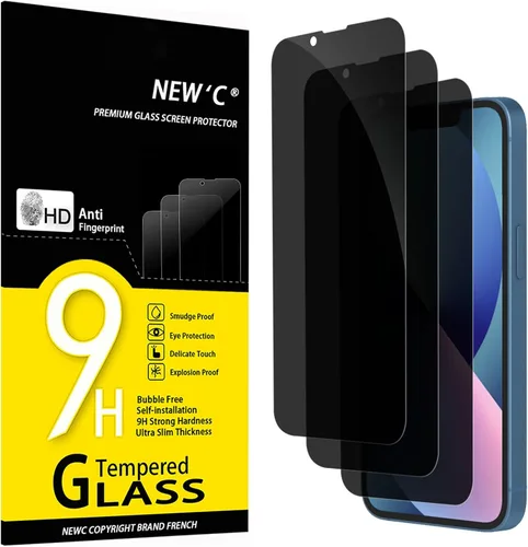 Miniatura 13 de NEW'C Paquete de 3 protectores de pantalla de privacidad para iPhone Air/iPhone 17 Air (6.5 pulgadas), película de vidrio templado antiespía