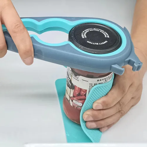 Miniatura 5 de Otstar 4 almohadillas de agarre para abridor de tarros para manos débiles mayores con artritis, abrepuertas de tapa de tarro de goma de silicona