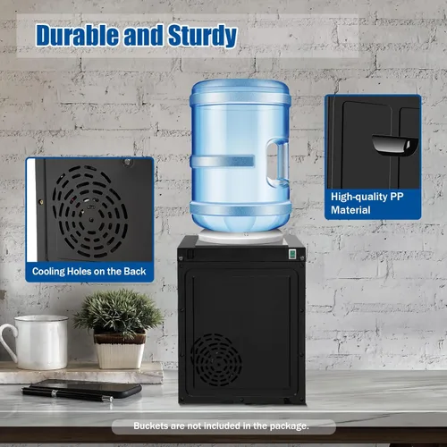Miniatura 8 de Máquina eléctrica de agua potable fría y caliente de 5 galones, dispensador de enfriador de agua de encimera de carga superior con 3 ajustes