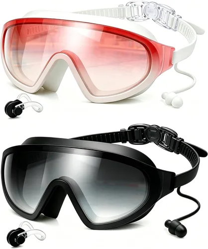 Miniatura 13 de Swim Goggles 2 Pack, Anti Fog&UV Rimless Wide View Gradient Swimming Goggles for Adult, No Leak for Men Women Beach