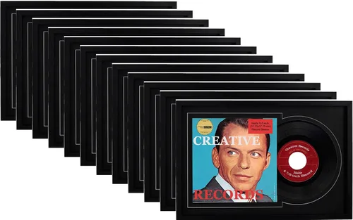 Miniatura 17 de Creative Picture Frames Marco de disco individual de vinilo de 7 pulgadas con doble paspartú negro y negro de 6 7/8 pulgadas y cubierta de 7 x 7