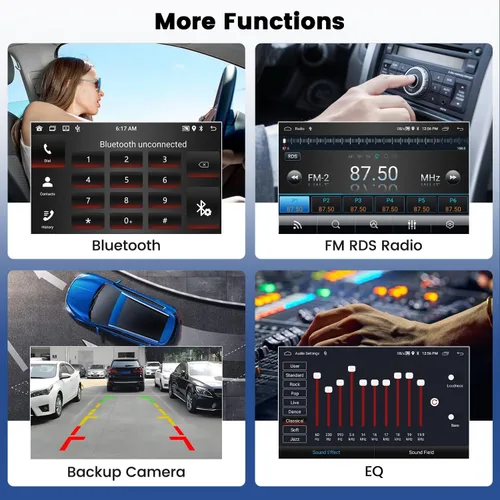 Miniatura 6 de [2G+64G] Android 15 Car Stereo para Toyota Tacoma 2005-2015 con Apple Carplay Android Auto, pantalla táctil de 9 pulgadas Radio Bluetooth WiFi