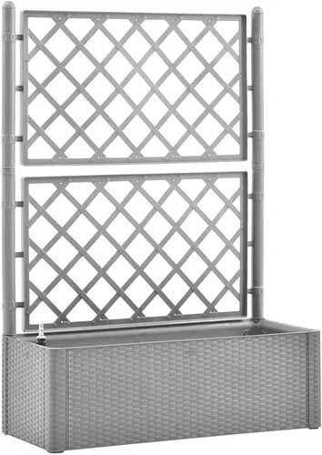 Miniatura 16 de vidaXL Cama elevada para jardín con enrejado, cama elevada para flores y plantas, maceta con orificio de drenaje, uso en exteriores e interiores