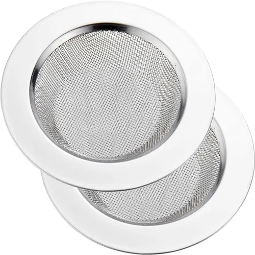 Miniatura 9 de LASSHSWA 2 piezas de colador de fregadero de cocina de acero inoxidable, colador de drenaje de fregadero de cocina, coladores de fregadero con borde