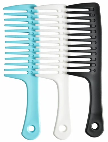 Miniatura 11 de Peine de dientes anchos, peine grande desenredante para mujeres y hombres, cepillo de peinado duradero para cabello rizado, largo y húmedo - Cuidado