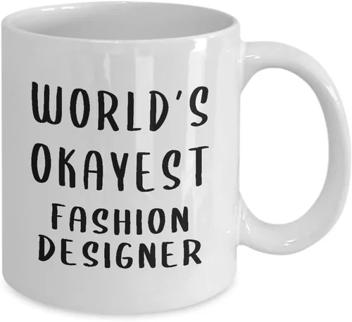 Miniatura 2 de Funny Gifts for Worlds Okayest Fashion Designer Coffee Mug Tea Cup - Textile Artist Designing Clothing Stylist Industry Cute Gag Appreciation Idea