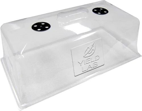 Miniatura 10 de Paquete de 5 bandejas de propagación de plantas de plástico negro de 10 x 20 pulgadas, bandejas de cultivo para jardín, plantación, plántulas, suelo