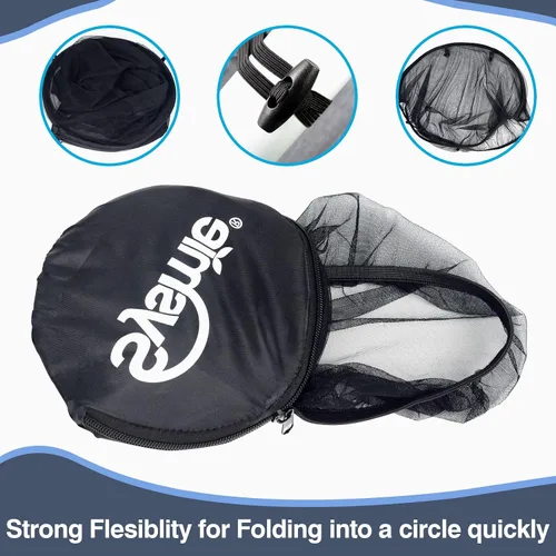 Miniatura 4 de Sysmie Mosquitera para cochecito Mosquitera para asiento de automóvil con cremallera, ajuste universal, calidad premium, duradera - Negro..